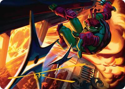 Storm of Steel Art Card (Gold-Stamped Signature) card from Art Series: Teenage Mutant Ninja Turtles