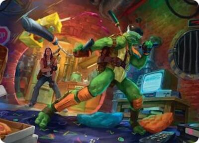 Michelangelo, Game Master Art Card card from Art Series: Teenage Mutant Ninja Turtles