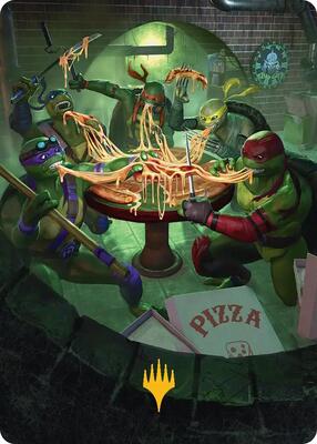Food Chain Art Card (Gold-Stamped) card from Art Series: Teenage Mutant Ninja Turtles