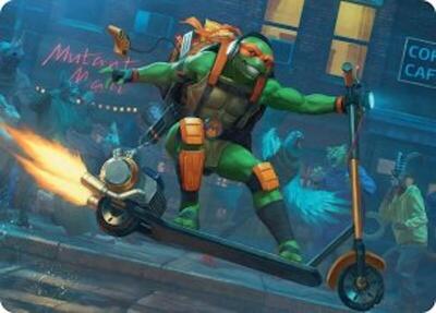 Michelangelo, On the Scene Art Card card from Art Series: Teenage Mutant Ninja Turtles