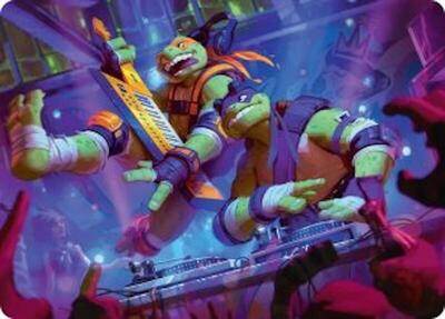 Mikey & Don, Party Planners Art Card card from Art Series: Teenage Mutant Ninja Turtles