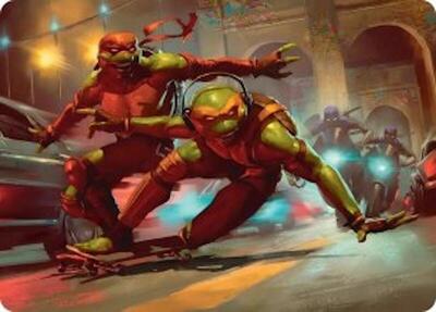 Raph & Mikey, Troublemakers Art Card card from Art Series: Teenage Mutant Ninja Turtles