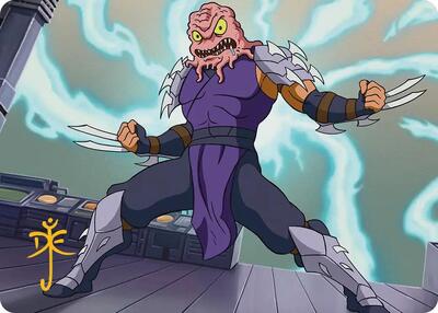 Krang & Shredder Art Card (Gold-Stamped Signature) card from Art Series: Teenage Mutant Ninja Turtles