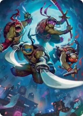 Heroes in a Half Shell Art Card card from Art Series: Teenage Mutant Ninja Turtles
