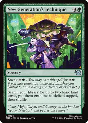 New Generation's Technique card from Teenage Mutant Ninja Turtles