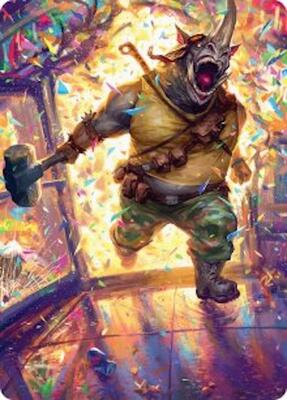 Rocksteady, Rowdy Rhino Art Card card from Art Series: Teenage Mutant Ninja Turtles