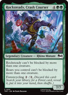 Rocksteady, Crash Courser card from Teenage Mutant Ninja Turtles