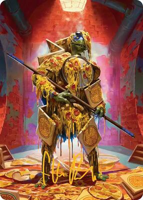 Commander's Plate Art Card (Gold-Stamped Signature) card from Art Series: Teenage Mutant Ninja Turtles