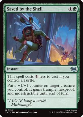 Saved by the Shell card from Teenage Mutant Ninja Turtles