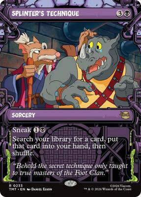 Splinter's Technique (Showcase) card from Teenage Mutant Ninja Turtles