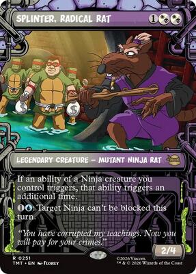 Splinter, Radical Rat (Showcase) card from Teenage Mutant Ninja Turtles