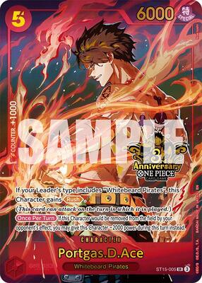 Portgas.D.Ace (Japanese Version 3rd Anniversary Set) card from One Piece Promotion Cards