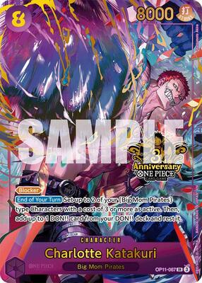 Charlotte Katakuri (Japanese Version 3rd Anniversary Set) card from One Piece Promotion Cards