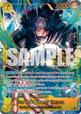 Bartholomew Kuma (Japanese Version 3rd Anniversary Set) card from One Piece Promotion Cards
