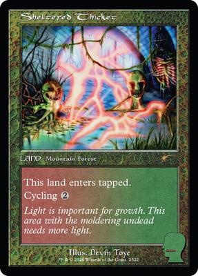 Sheltered Thicket card from Secret Lair Drop Series