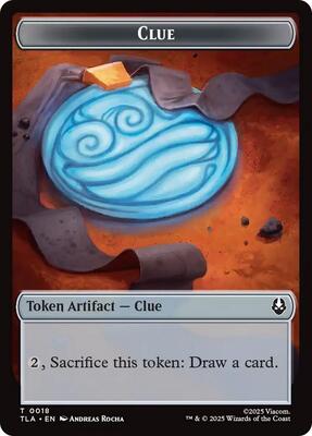 Clue (0018) // Food (0021) Double-Sided Tokens card from Avatar: The Last Airbender