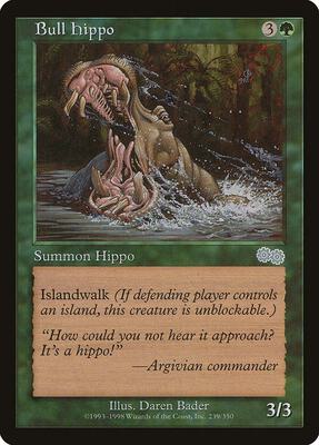 Bull Hippo card from Urza's Saga