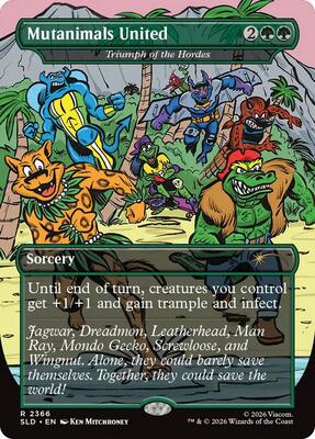 Mutanimals United - Triumph of the Hordes card from Secret Lair Drop Series