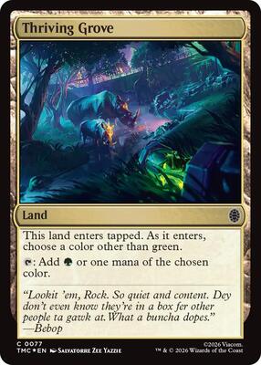 Thriving Grove (Surge Foil) card from Commander: Teenage Mutant Ninja Turtles