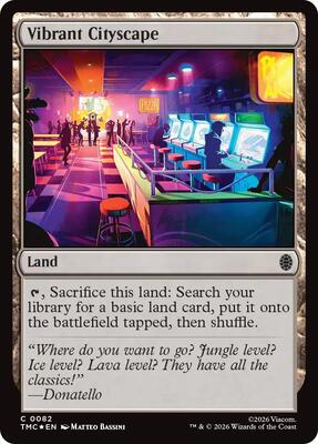 Vibrant Cityscape (Surge Foil) card from Commander: Teenage Mutant Ninja Turtles