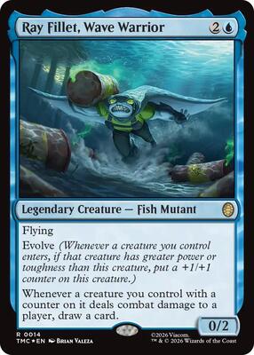 Ray Fillet, Wave Warrior (Surge Foil) card from Commander: Teenage Mutant Ninja Turtles