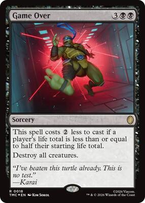 Game Over (Surge Foil) card from Commander: Teenage Mutant Ninja Turtles
