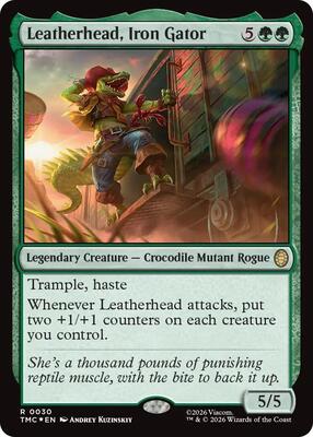 Leatherhead, Iron Gator (Surge Foil) card from Commander: Teenage Mutant Ninja Turtles