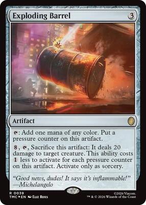 Exploding Barrel (Surge Foil) card from Commander: Teenage Mutant Ninja Turtles