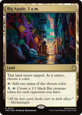Big Apple, 3 a.m. (Surge Foil) card from Commander: Teenage Mutant Ninja Turtles