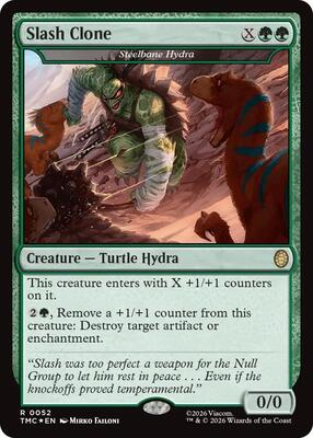 Slash Clone - Steelbane Hydra (Surge Foil) card from Commander: Teenage Mutant Ninja Turtles