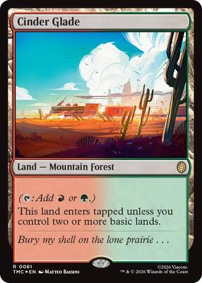Cinder Glade (Surge Foil) card from Commander: Teenage Mutant Ninja Turtles