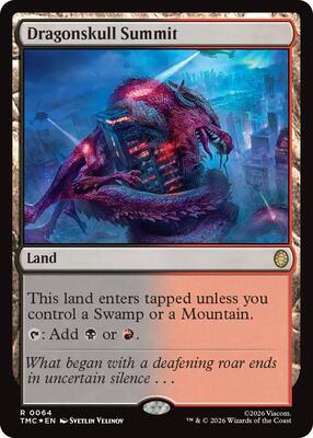 Dragonskull Summit (Surge Foil) card from Commander: Teenage Mutant Ninja Turtles