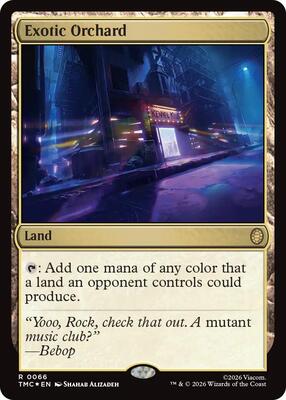 Exotic Orchard (Surge Foil) card from Commander: Teenage Mutant Ninja Turtles