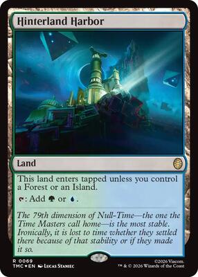 Hinterland Harbor (Surge Foil) card from Commander: Teenage Mutant Ninja Turtles