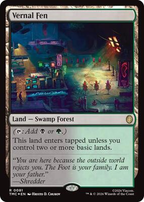 Vernal Fen (Surge Foil) card from Commander: Teenage Mutant Ninja Turtles