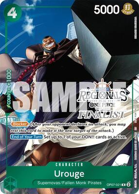 Urouge (Online Regional Finalist Card Set 2025 Vol.1) card from One Piece Promotion Cards