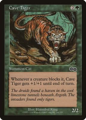 Cave Tiger card from Urza's Saga