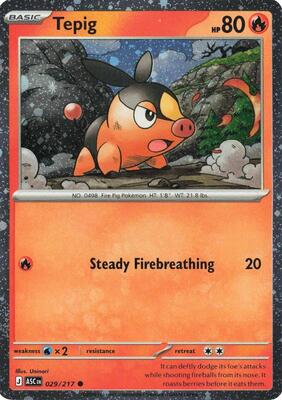 Tepig - 029/217 (Cosmos Holo) card from Miscellaneous Cards & Products