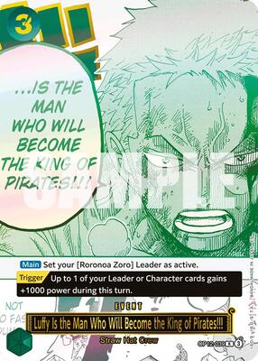 Luffy Is the Man Who Will Become the King of Pirates!!! (Japanese Version 3rd Anniversary Set) card from One Piece Promotion Cards