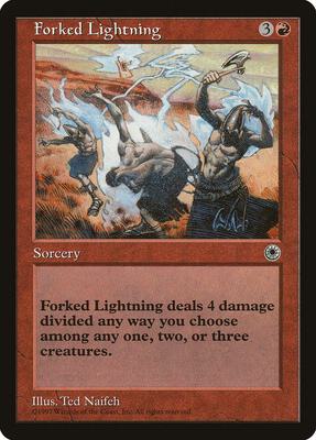 Forked Lightning card from Portal