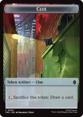 Clue // Rat Double-Sided Token card from Commander: Teenage Mutant Ninja Turtles