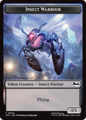 Insect Warrior // Food Double-Sided Token card from Teenage Mutant Ninja Turtles