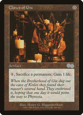 Claws of Gix card from Urza's Saga