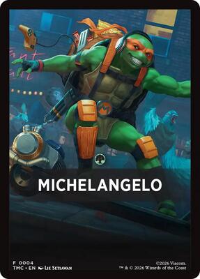 Michelangelo Theme Card card from Commander: Teenage Mutant Ninja Turtles