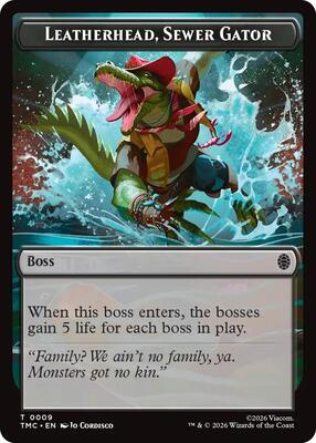 Leatherhead, Sewer Gator card from Commander: Teenage Mutant Ninja Turtles