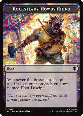 Rocksteady, Rowdy Rhino card from Commander: Teenage Mutant Ninja Turtles