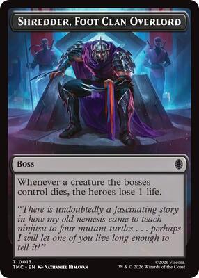 Shredder, Foot Clan Overlord card from Commander: Teenage Mutant Ninja Turtles