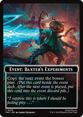 Event: Baxter's Experiments card from Commander: Teenage Mutant Ninja Turtles