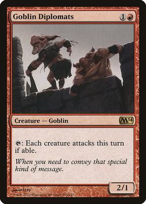 Goblin Diplomats card from Magic 2014 (M14)
