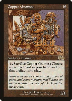 Copper Gnomes card from Urza's Saga